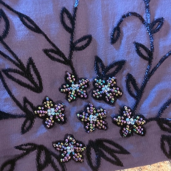 Vintage Saks Fifth Avenue Folio Collection Purple Embellished Blouse XL - Picture 8 of 16